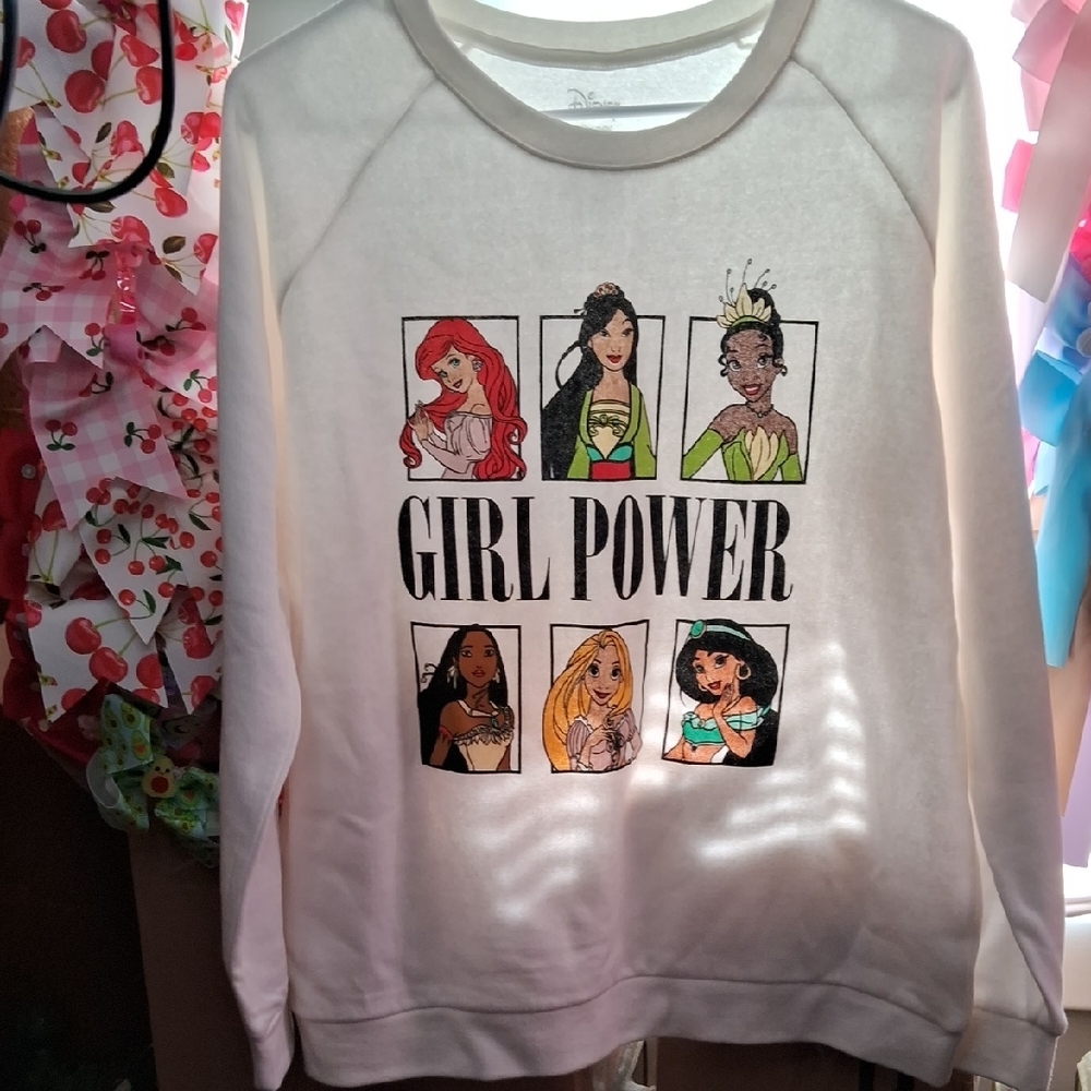 Disney Princess 'Girl Power' White Sweatshirt